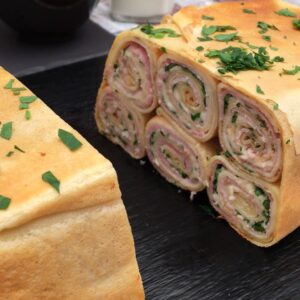 Herzhafte Crêpe-Torte