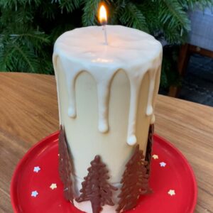La bûche chocolat mousse blanche de Noël
