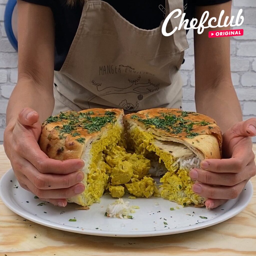 Le naan surprise poulet au curry facile