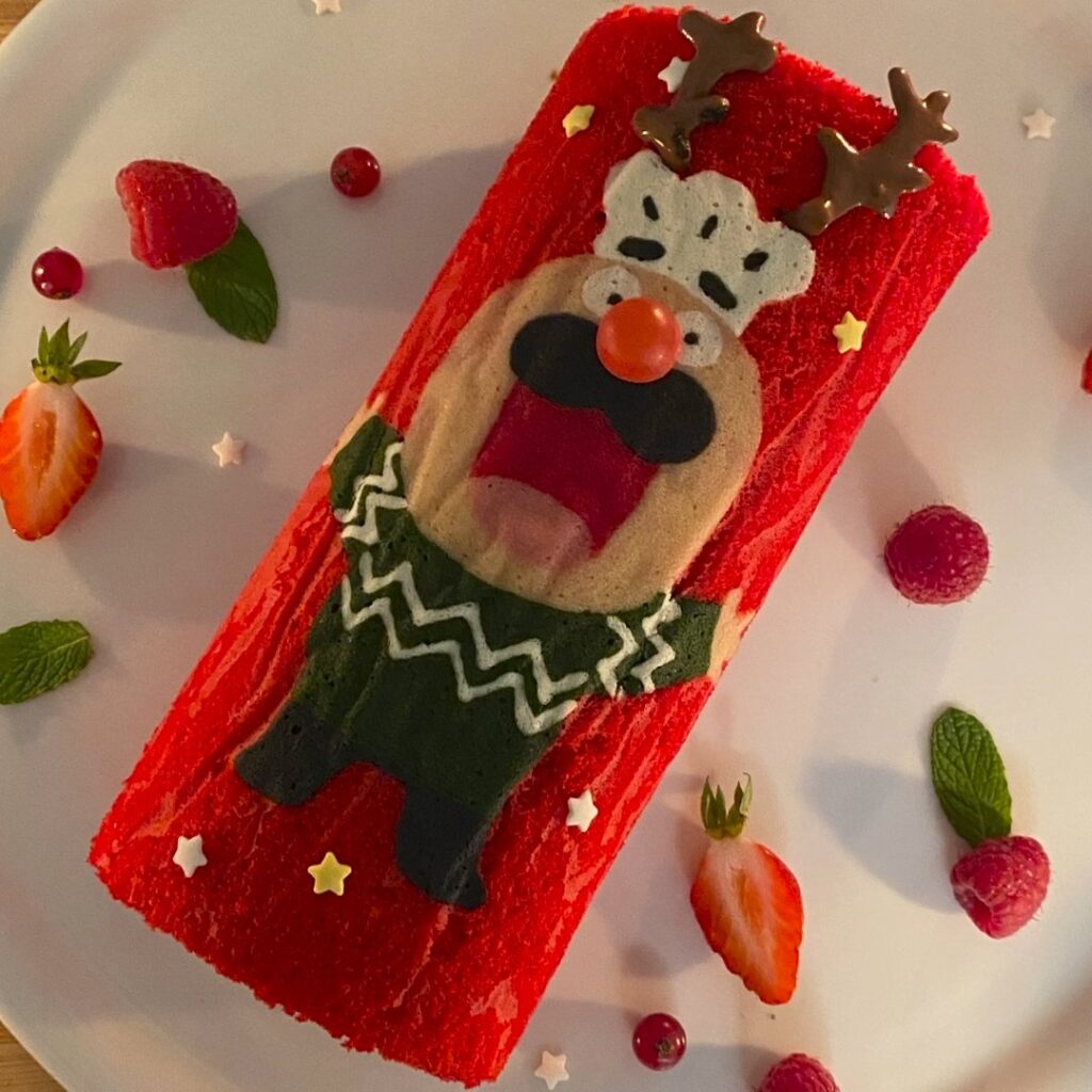 La bûche de Noël framboises et vanille