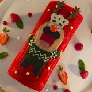 La bûche de Noël framboises et vanille