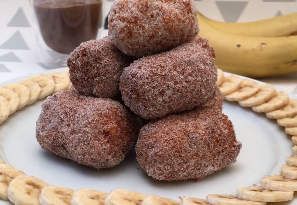 Bananen-Krapfen mit Nutella