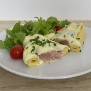 Barquettes de crêpes croque-monsieur