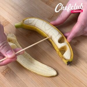 Banana split de mousse de chocolate