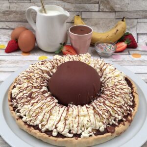 Torta de chocolate e banana