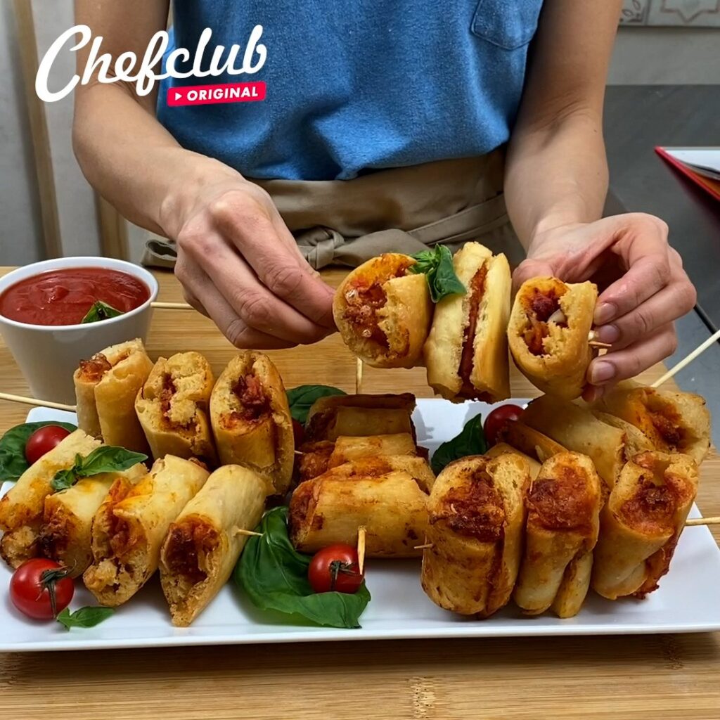 Pizza en brochettes