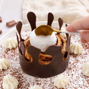 Tortina con gelato e cioccolato
