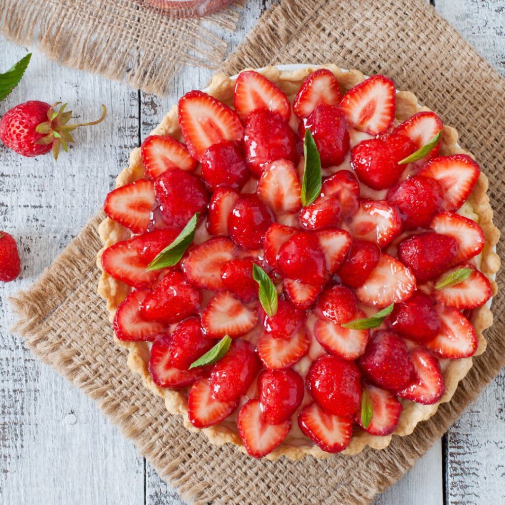 Tarte aux fraises à la crème pâtissière