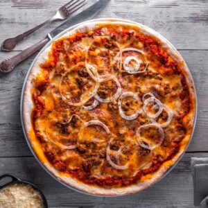 Pizza viande hachée et fromage facile