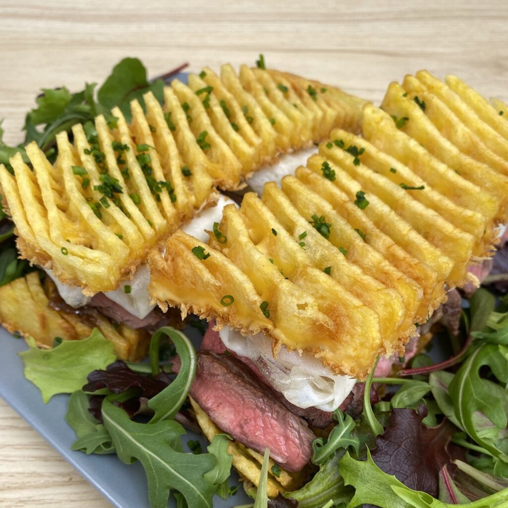 Le sandwich gaufre-frites