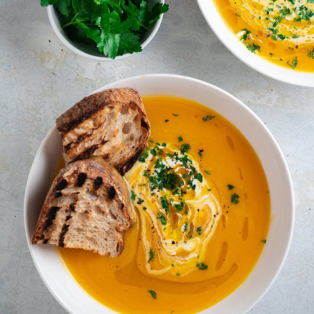 Velouté de carottes aux pommes