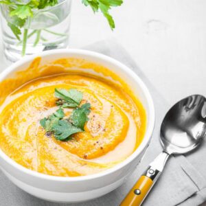 Soupe au potiron et à la carotte