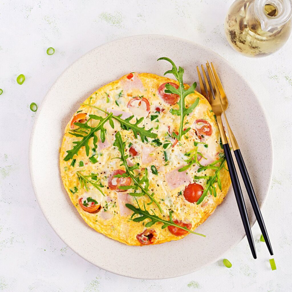 Omelette au jambon
