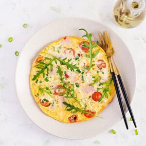Omelette au jambon