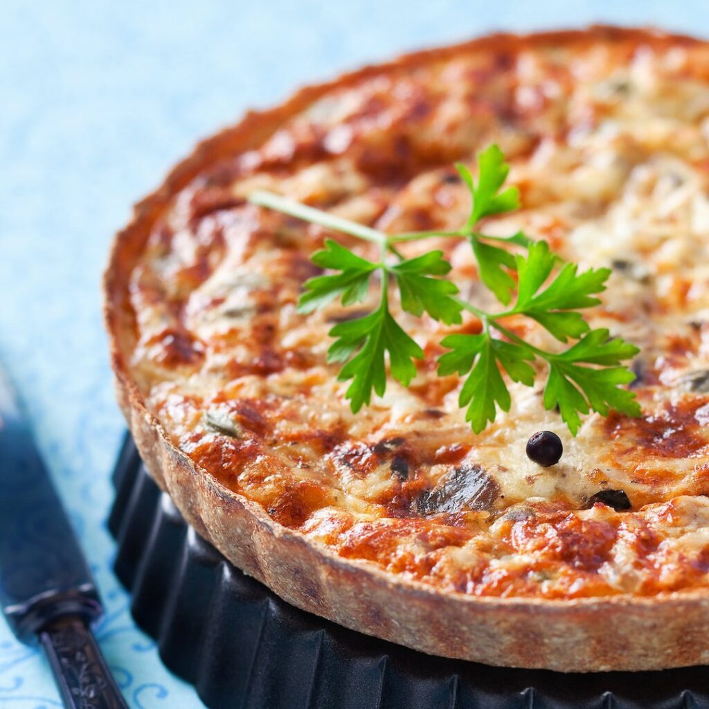 Tarte thon, poivrons et oignons