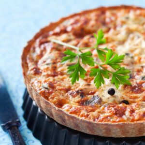 Tarte thon, poivrons et oignons