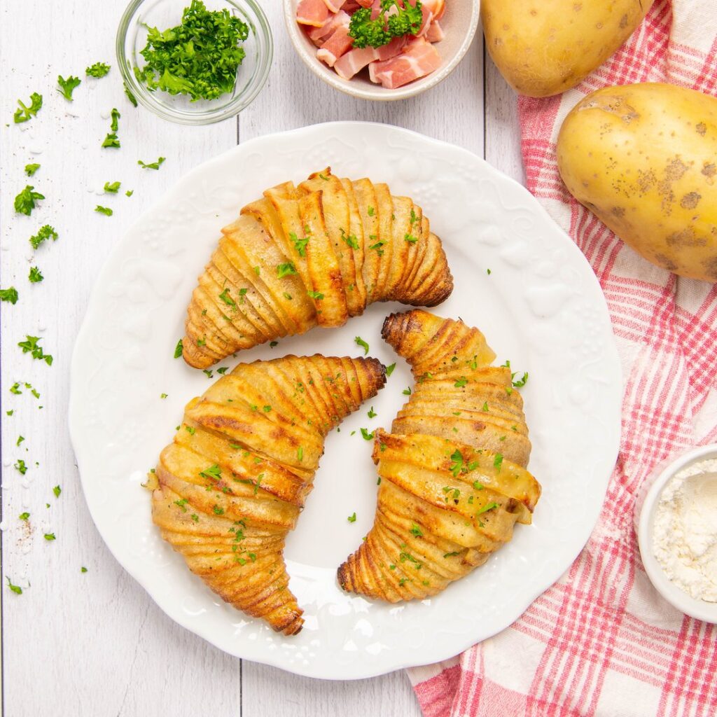 Croissants de pommes de terre farcis