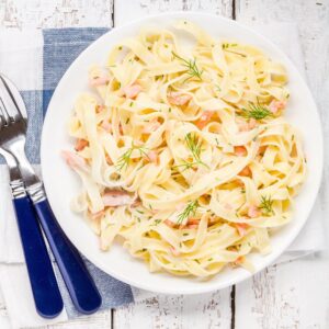 Pâtes au saumon frais