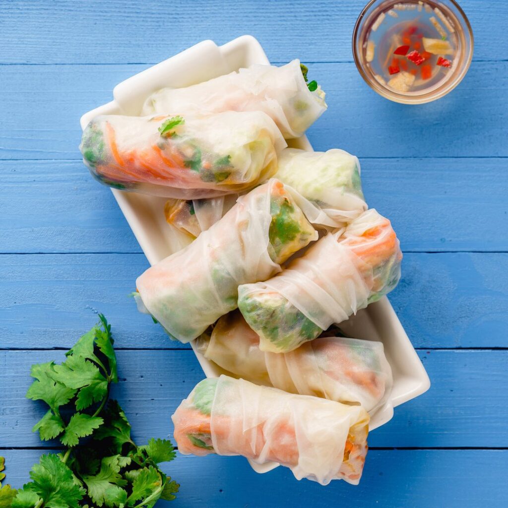 Rouleaux de printemps au poulet