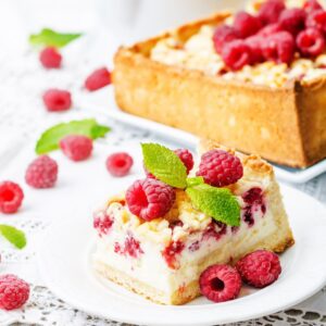 Dessert à la framboise magique