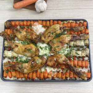 Cuisses de poulet aux légumes rolls