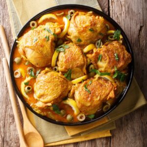 Tajine de poulet au citron confit