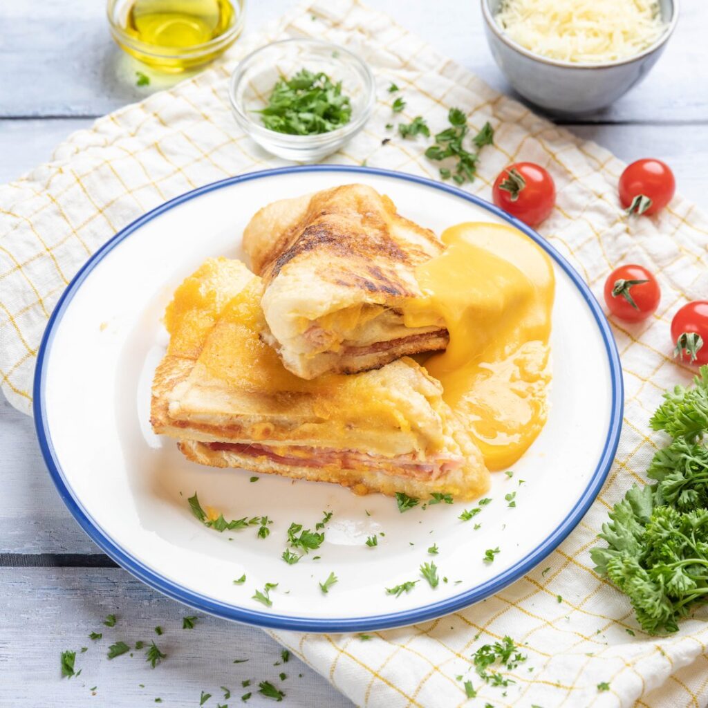 Cheesy Ham & Egg Panini