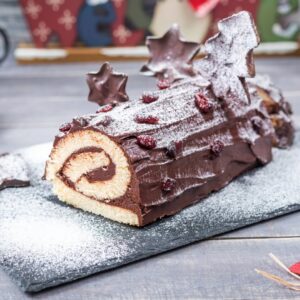 Bûche au marron et au chocolat