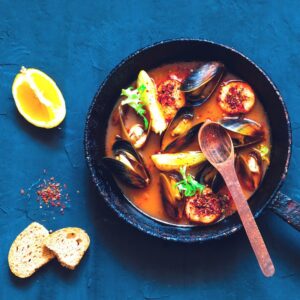 Moules au curry
