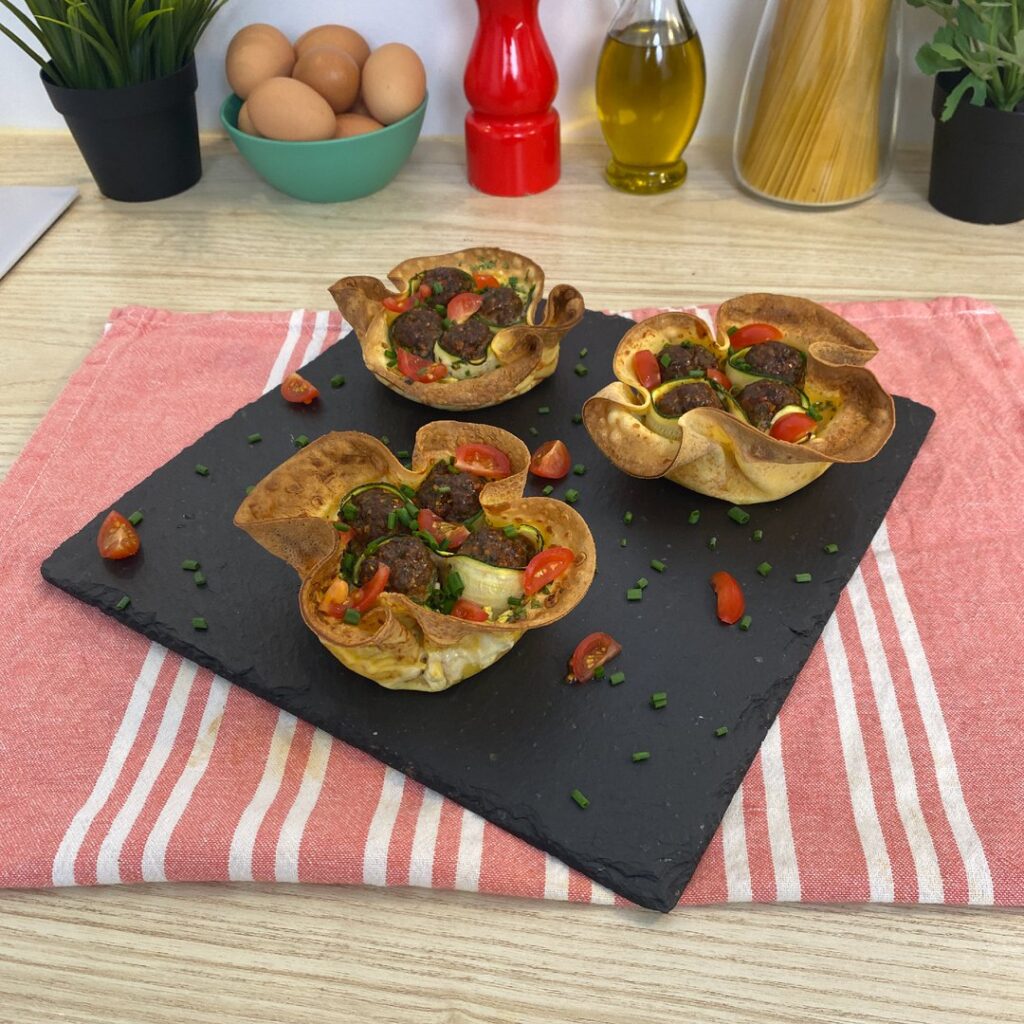 Mini crepe-quiche