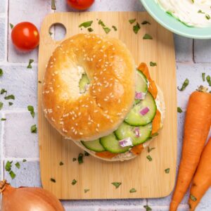 Bagel végétarien gourmand