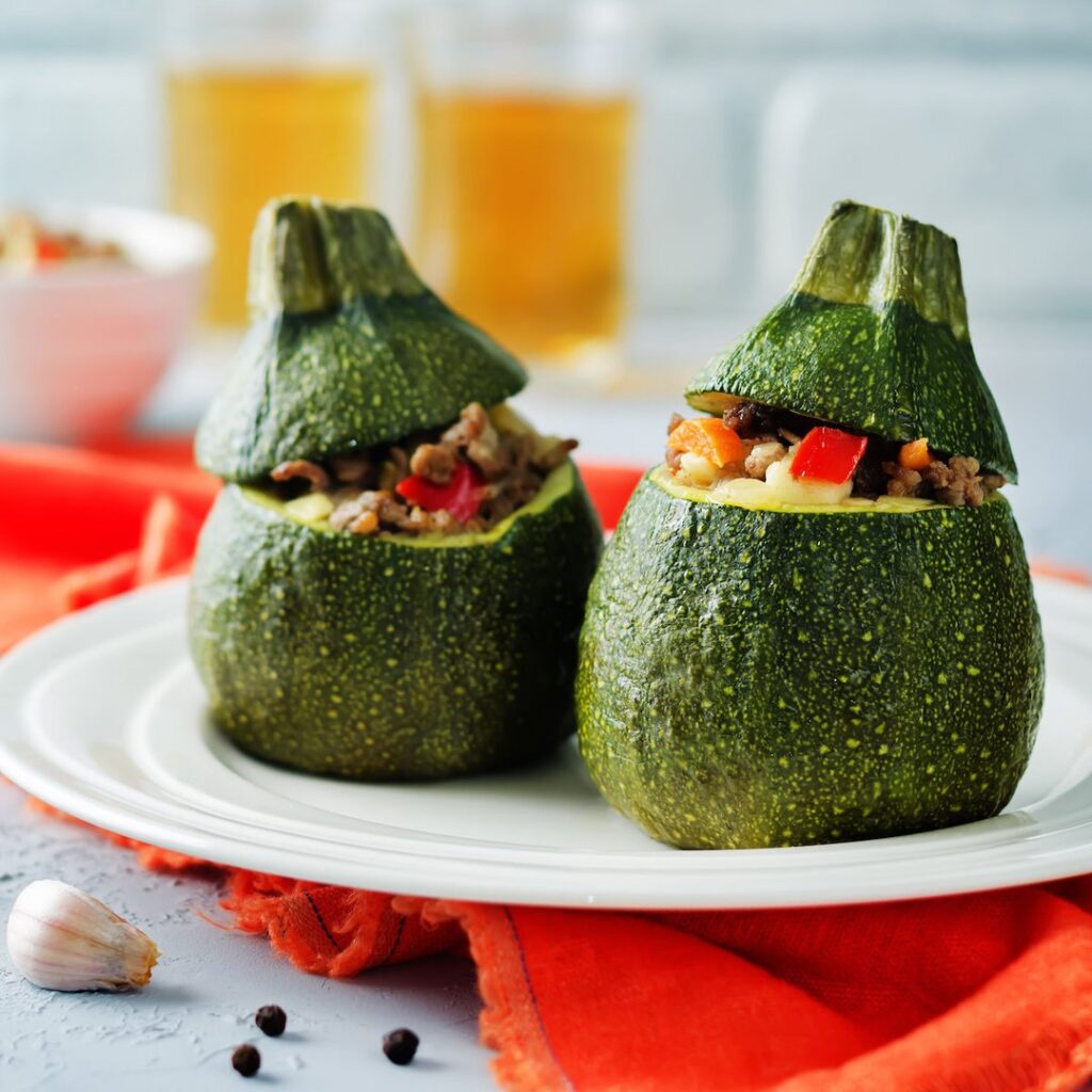 Courgettes rondes farcies party