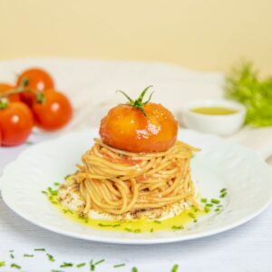 Tomaten-Mozzarella Spaghetti