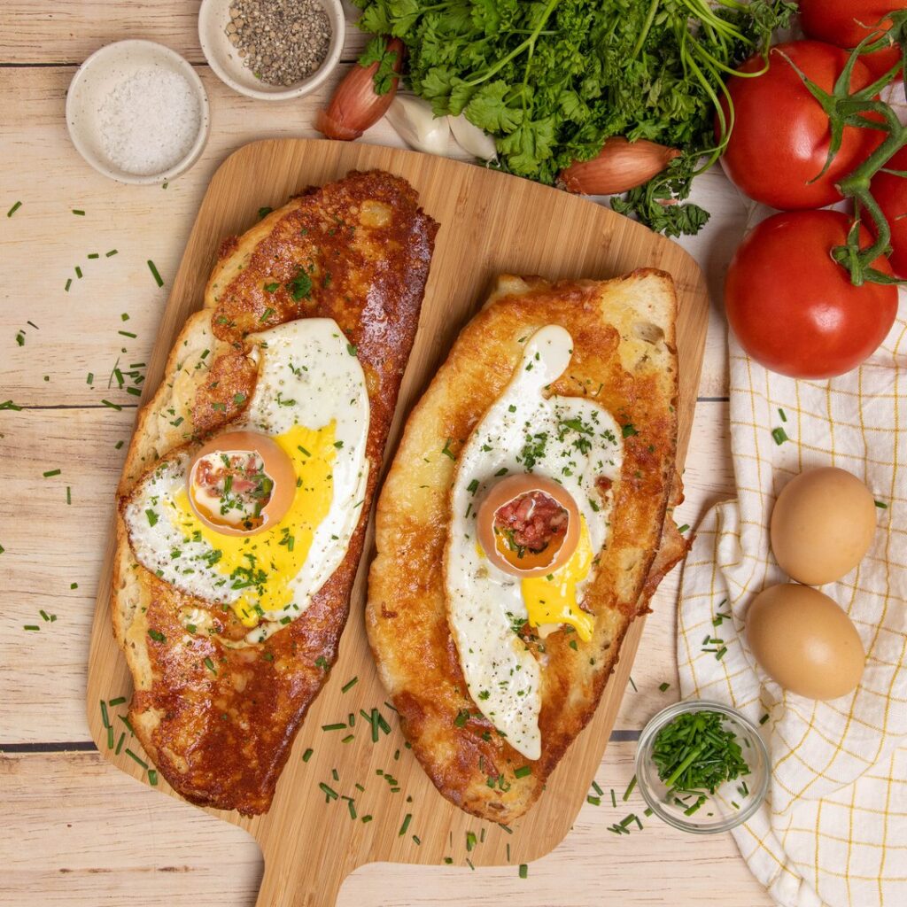 Tartine œuf cocotte