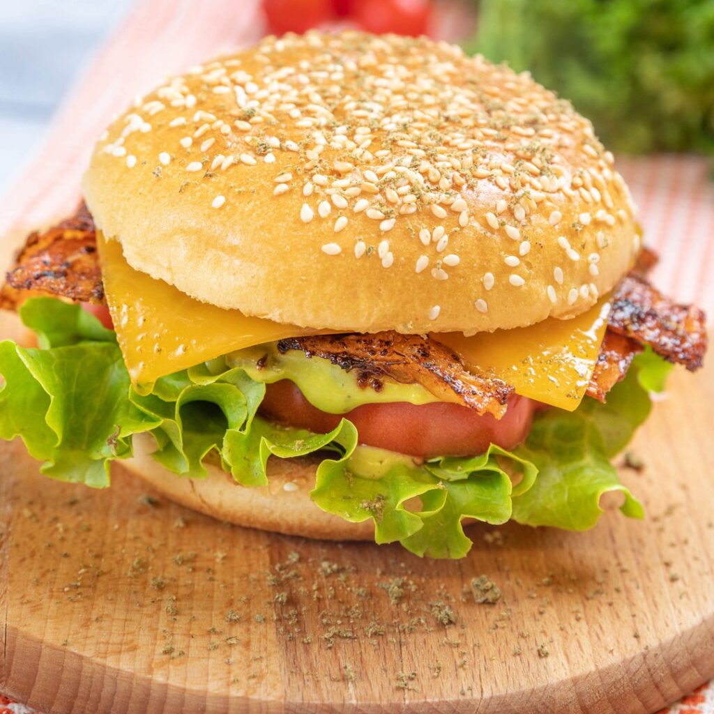 Le burger au bacon végétarien