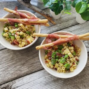 Salade de fèves au jambon de bayonne
