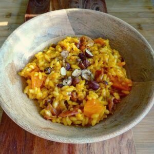 Risotto au potimarron et noisettes