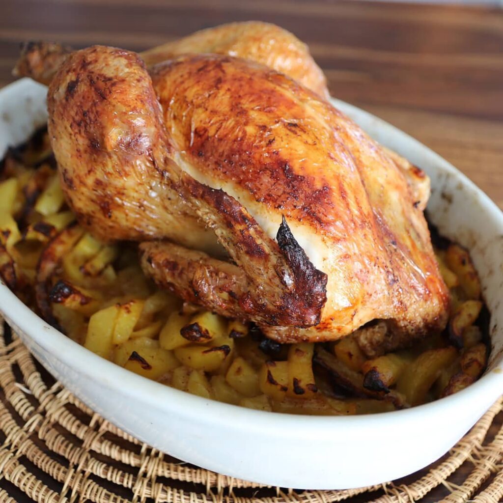 Un bon poulet rôti du dimanche aux épices tandoori