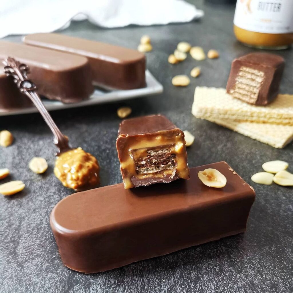 Kitkat au beurre de cacahuètes crunchy