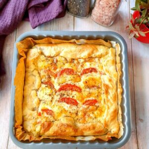 Tarte rustique tomates mozzarella