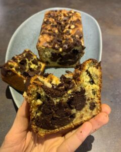 Cake marbré banane-choco