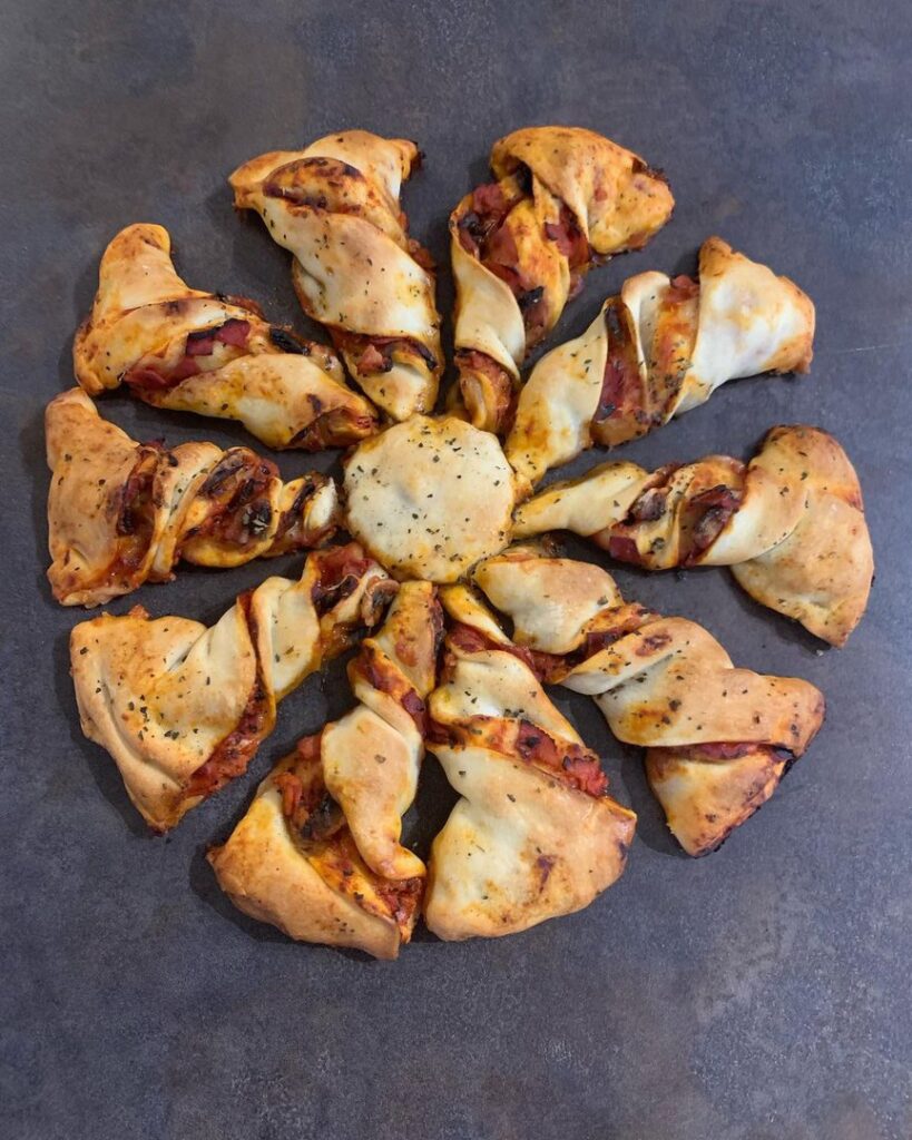 Pizza reine torsadée