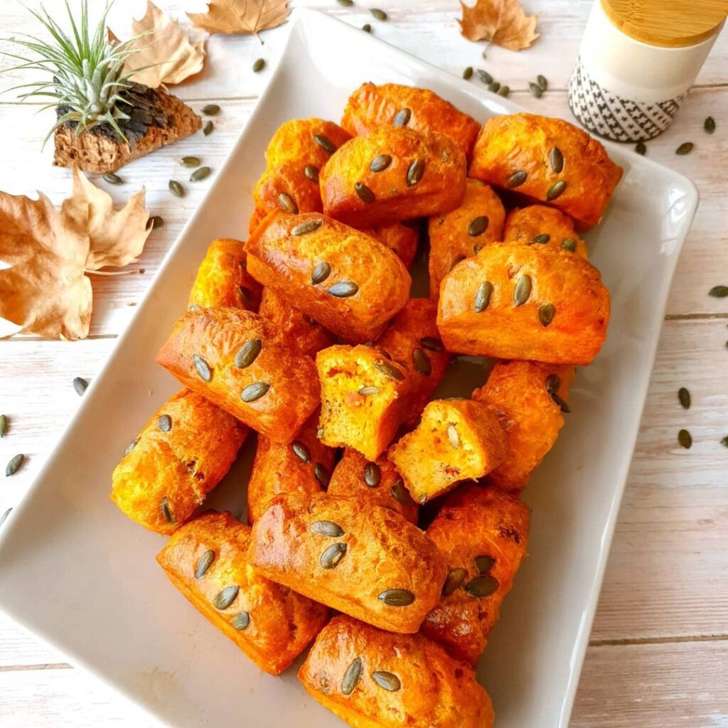 Cake tomates séchées, chorizo, mimolette
