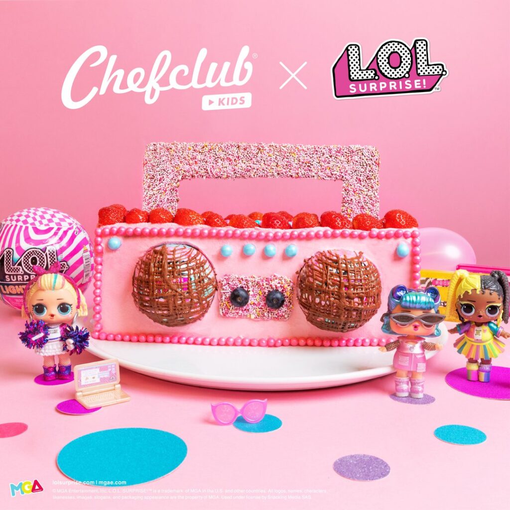 Gâteau boom box surprise