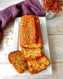 Cake lardons mimolette ciboulette