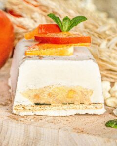 Bûche vanille et kaki vegan