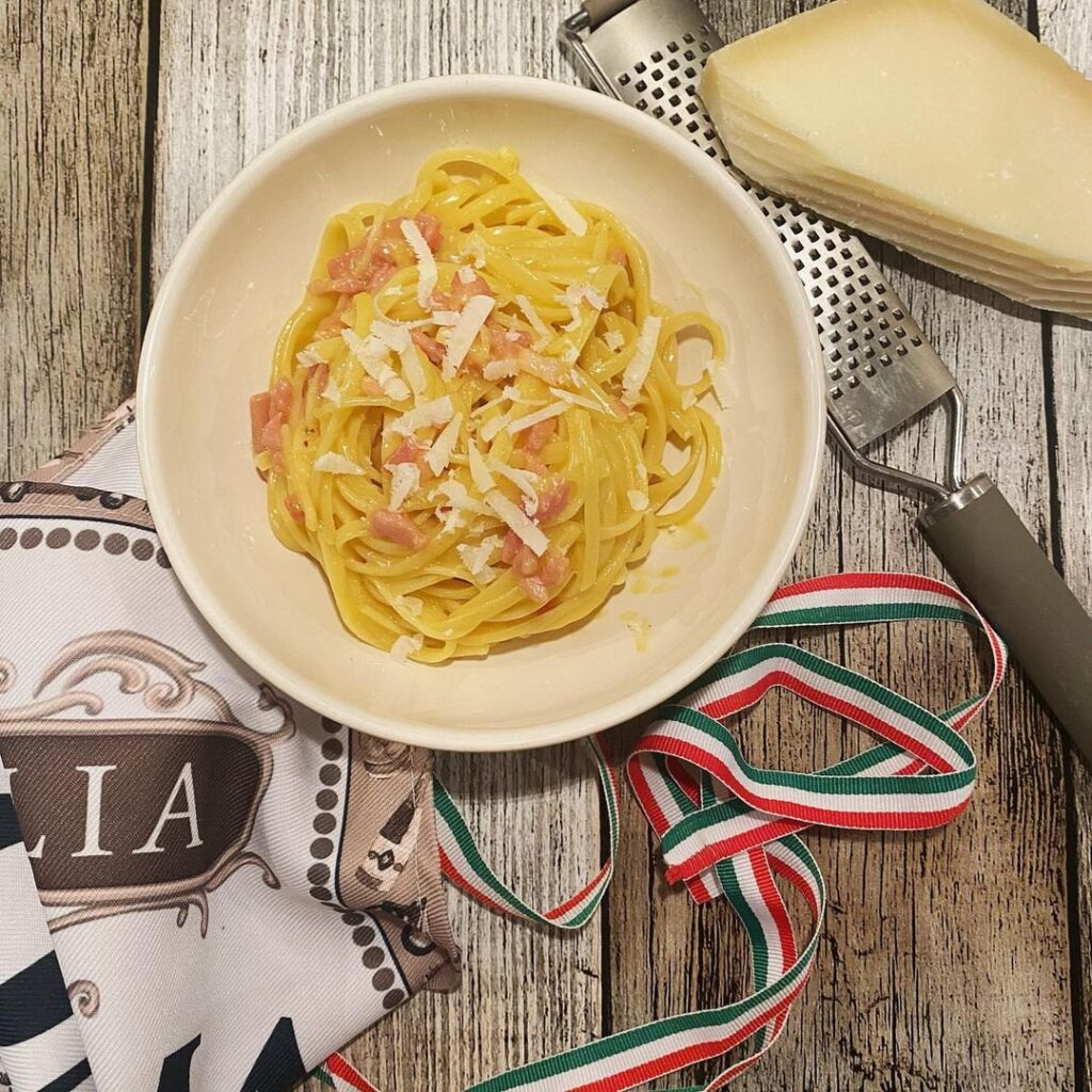 Pâtes à la carbonara façon Cyril Lignac