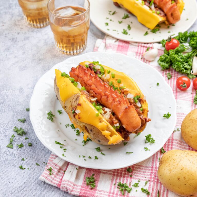 Cachorro-quente de batatas no capricho