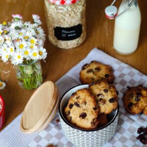Cookies flocons d’avoine, noix et cranberries