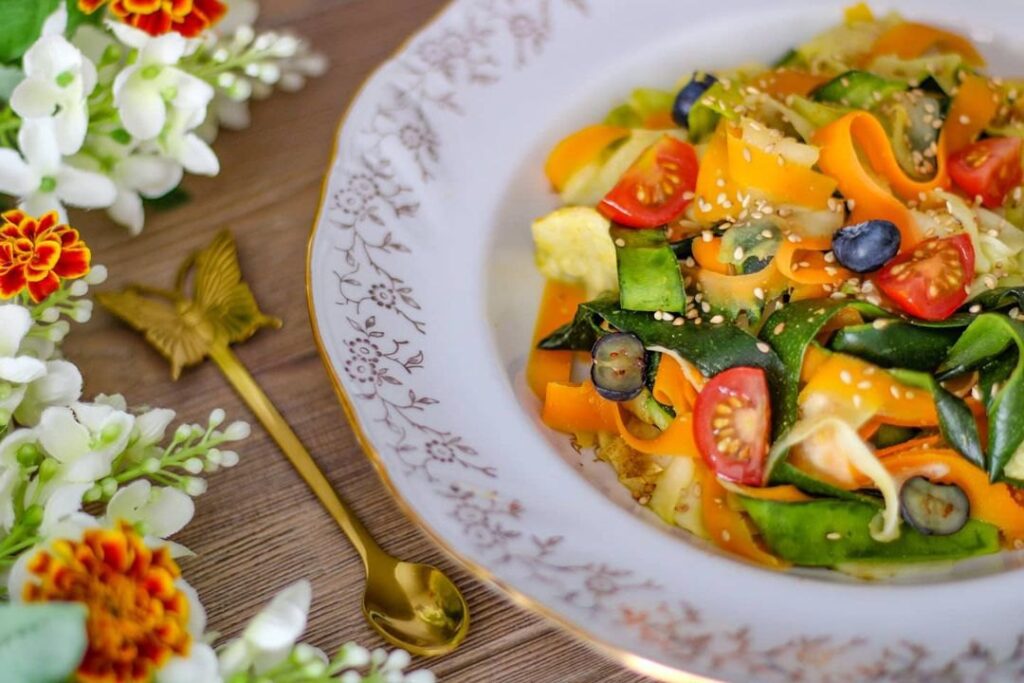 Tagliatelles de courgettes et carottes